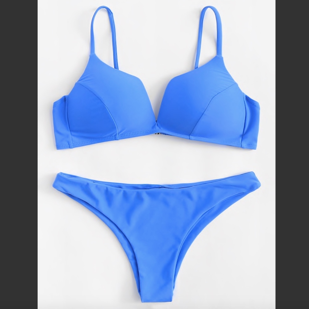 blue bikini